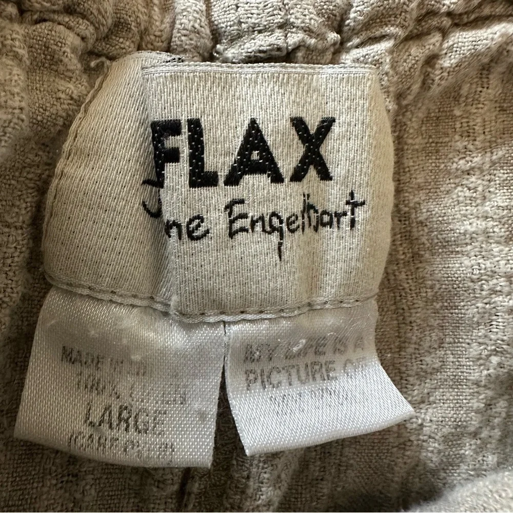 Flax Skirt Maxi Minimalist Tan Linen Casual Lagenlook Fairy Boho Size Large